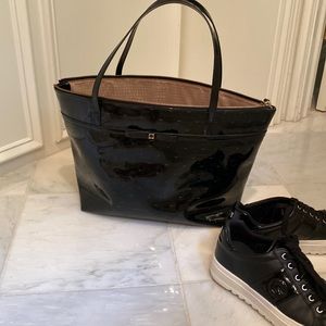Kate Spade patent leather tote bag